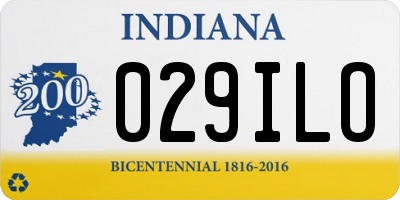 IN license plate 029ILO