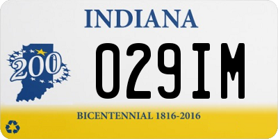 IN license plate 029IM