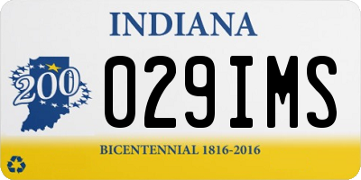 IN license plate 029IMS
