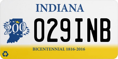 IN license plate 029INB
