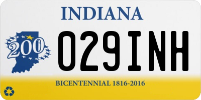 IN license plate 029INH