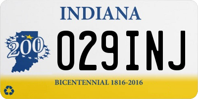 IN license plate 029INJ