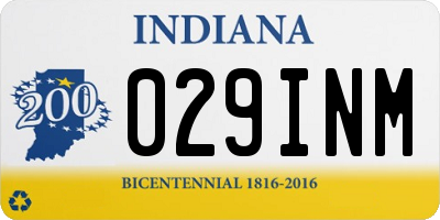 IN license plate 029INM