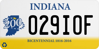 IN license plate 029IOF