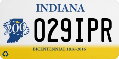IN license plate 029IPR