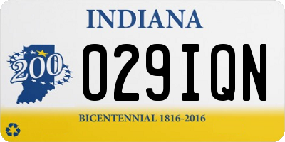 IN license plate 029IQN