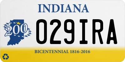 IN license plate 029IRA