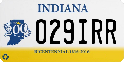 IN license plate 029IRR