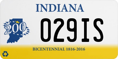 IN license plate 029IS