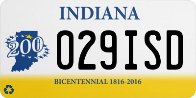 IN license plate 029ISD