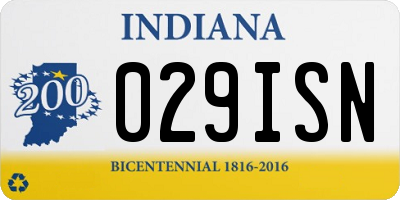 IN license plate 029ISN
