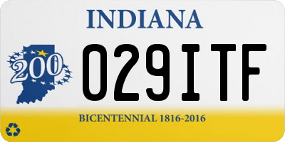 IN license plate 029ITF