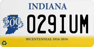 IN license plate 029IUM