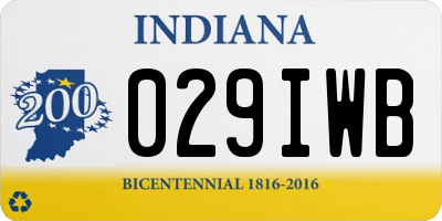 IN license plate 029IWB