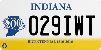 IN license plate 029IWT