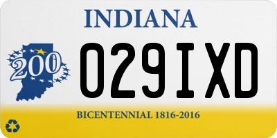IN license plate 029IXD