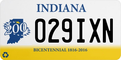 IN license plate 029IXN