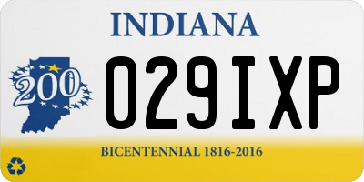 IN license plate 029IXP