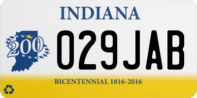 IN license plate 029JAB