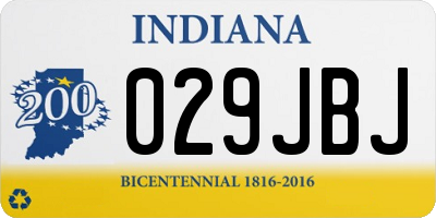 IN license plate 029JBJ