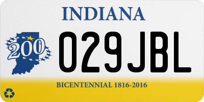 IN license plate 029JBL