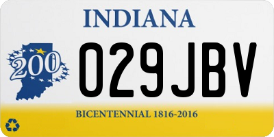 IN license plate 029JBV