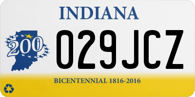 IN license plate 029JCZ