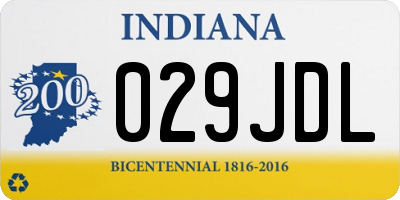 IN license plate 029JDL