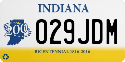 IN license plate 029JDM