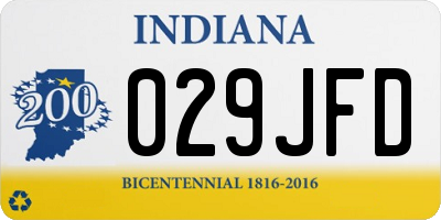 IN license plate 029JFD