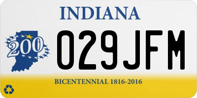 IN license plate 029JFM