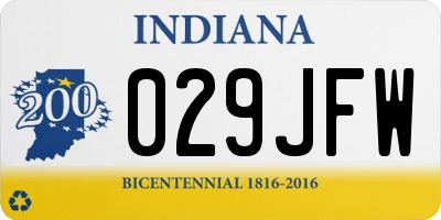 IN license plate 029JFW