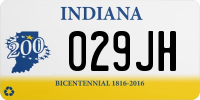 IN license plate 029JH