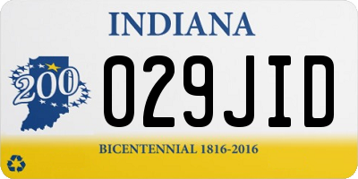 IN license plate 029JID