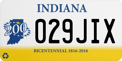 IN license plate 029JIX
