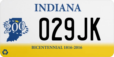 IN license plate 029JK