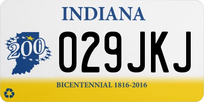 IN license plate 029JKJ