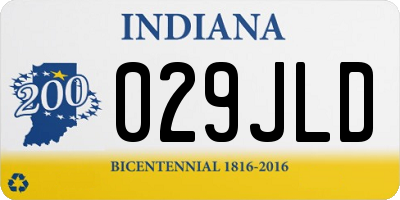 IN license plate 029JLD