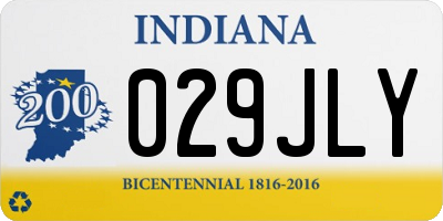 IN license plate 029JLY