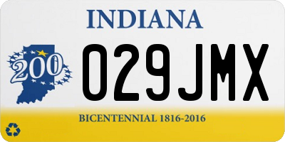 IN license plate 029JMX