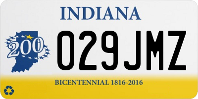 IN license plate 029JMZ