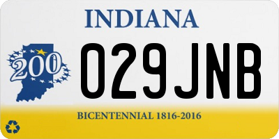 IN license plate 029JNB