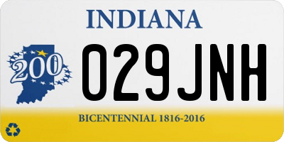 IN license plate 029JNH
