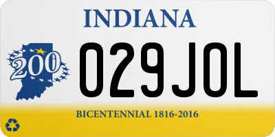 IN license plate 029JOL