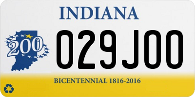 IN license plate 029JOO