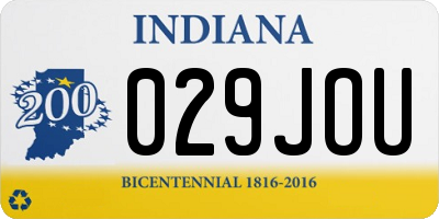 IN license plate 029JOU