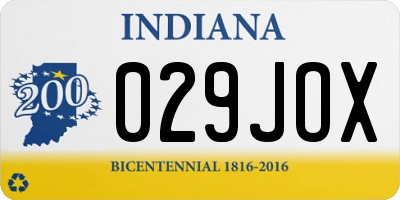 IN license plate 029JOX