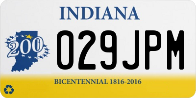 IN license plate 029JPM