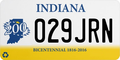 IN license plate 029JRN