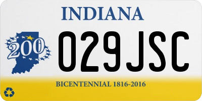 IN license plate 029JSC